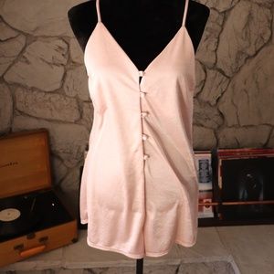 ASOS baby pink button romper